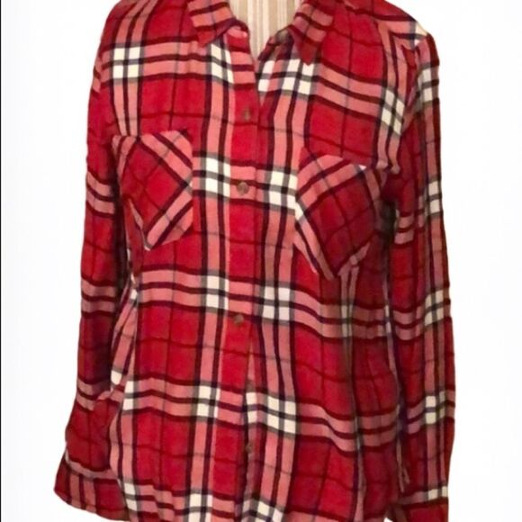 Lucky Brand Tops - Lucky Brand plaid shirt size medium like new